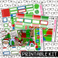 PRINTABLE - Classic Christmas Monthly, Weekly and or Journaling Sticker Kit
