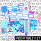 PRINTABLE - Blowing Bubbles Monthly, Weekly and or Journaling Sticker Kit