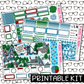 PRINTABLE - Christmas Village Monthly, Weekly and or Journaling Sticker Kit