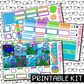 PRINTABLE -Under the Sea Monthly, Weekly and or Journaling Sticker Kit