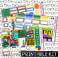PRINTABLE - Back To School Monthly, Weekly and or Journaling Sticker Kit