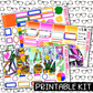 PRINTABLE - Color Monthly, Weekly and or Journaling Sticker Kit