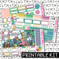 PRINTABLE -Spring Cleaning Monthly, Weekly and or Journaling Sticker Kit