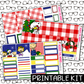 PRINTABLE - Dog Christmas Monthly, Weekly and or Journaling Sticker Kit
