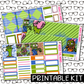 PRINTABLE - Brains Monthly, Weekly and or Journaling Sticker Kit