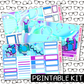 PRINTABLE - Blowing Bubbles Monthly, Weekly and or Journaling Sticker Kit