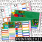 PRINTABLE - Back To School Monthly, Weekly and or Journaling Sticker Kit