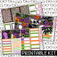PRINTABLE - Spooky Season Monthly, Weekly and or Journaling Sticker Kit