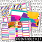 PRINTABLE -Tacos Monthly, Weekly and or Journaling Sticker Kit