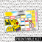 PRINTABLE -  Faces Monthly, Weekly and or Journaling Sticker Kit