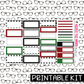 PRINTABLE - O Christmas Tree Monthly, Weekly and or Journaling Sticker Kit