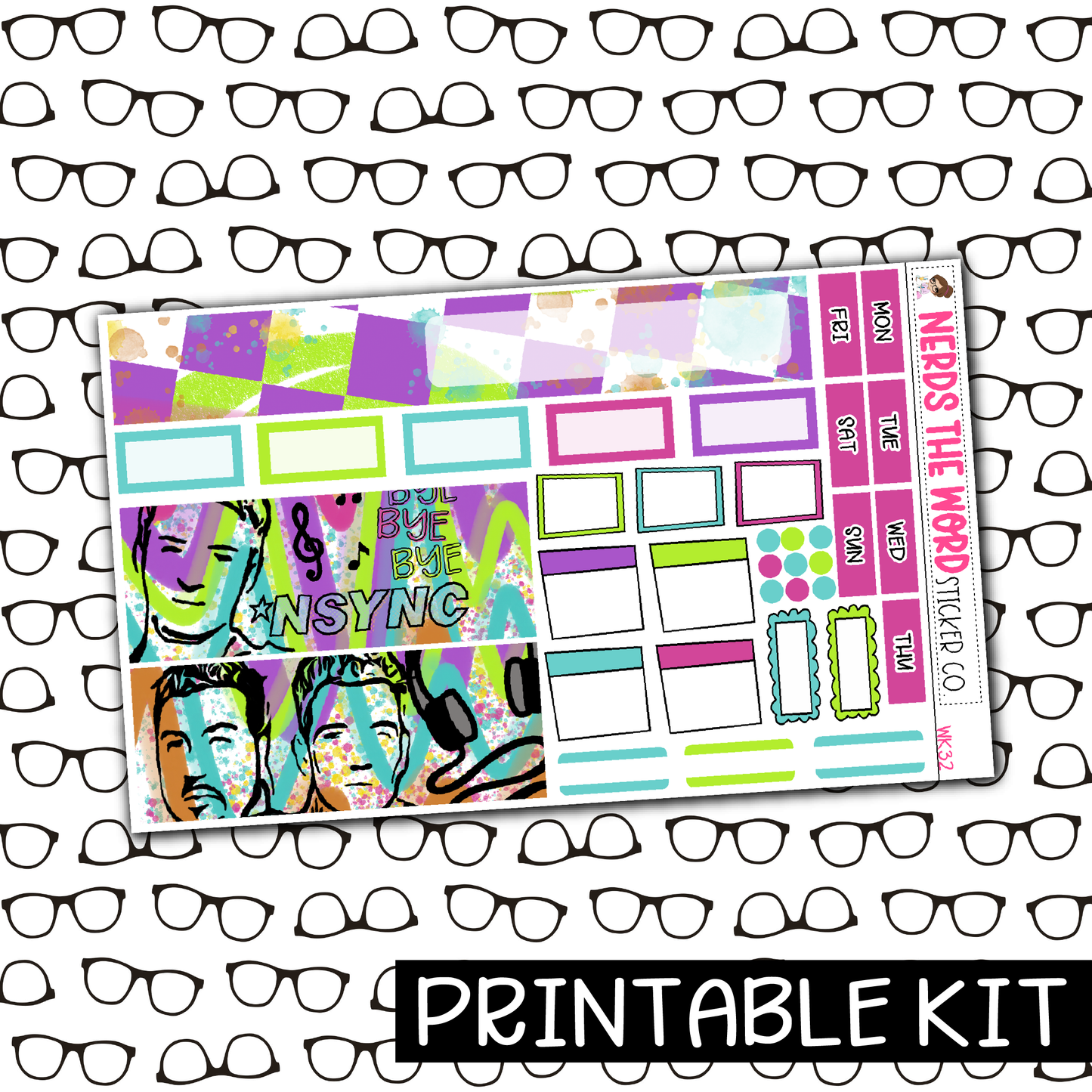 PRINTABLE - NSYNC Monthly, Weekly and or Journaling Sticker Kit