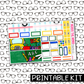 PRINTABLE - Back To School Monthly, Weekly and or Journaling Sticker Kit