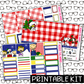 PRINTABLE - Dog Christmas Monthly, Weekly and or Journaling Sticker Kit