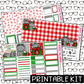 PRINTABLE - Hippo for Christmas Monthly, Weekly and or Journaling Sticker Kit