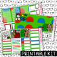 PRINTABLE - Classic Christmas Monthly, Weekly and or Journaling Sticker Kit