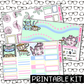 PRINTABLE -   Tea Party Monthly, Weekly and or Journaling Sticker Kit