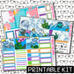 PRINTABLE -Under the Sea Monthly, Weekly and or Journaling Sticker Kit