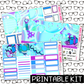 PRINTABLE - Blowing Bubbles Monthly, Weekly and or Journaling Sticker Kit