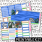 PRINTABLE - Be A Shark Monthly, Weekly and or Journaling Sticker Kit