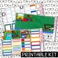 PRINTABLE - Back To School Monthly, Weekly and or Journaling Sticker Kit