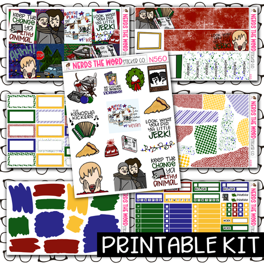 PRINTABLE - KEVIN! Monthly, Weekly and or Journaling Sticker Kit