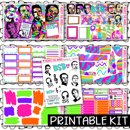PRINTABLE - BSB Monthly, Weekly and or Journaling Sticker Kit