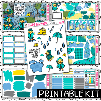 PRINTABLE -DuckyDoo Monthly, Weekly and or Journaling Sticker Kit