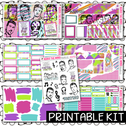 PRINTABLE - NSYNC Monthly, Weekly and or Journaling Sticker Kit