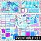 PRINTABLE - Blowing Bubbles Monthly, Weekly and or Journaling Sticker Kit