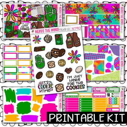 PRINTABLE - Cookie Time Monthly, Weekly and or Journaling Sticker Kit