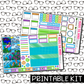 PRINTABLE -Under the Sea Monthly, Weekly and or Journaling Sticker Kit