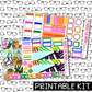 PRINTABLE - Color Monthly, Weekly and or Journaling Sticker Kit