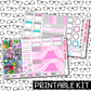 PRINTABLE - Gamer Girl Monthly, Weekly and or Journaling Sticker Kit