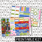 PRINTABLE - Brains Monthly, Weekly and or Journaling Sticker Kit
