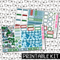 PRINTABLE - Christmas Village Monthly, Weekly and or Journaling Sticker Kit
