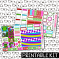 PRINTABLE - You're a Mean One Monthly, Weekly and or Journaling Sticker Kit