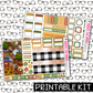 PRINTABLE - Sweater Weather Monthly, Weekly and or Journaling Sticker Kit