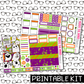 PRINTABLE - Hey Boo Monthly, Weekly and or Journaling Sticker Kit