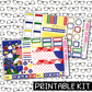 PRINTABLE - Dog Christmas Monthly, Weekly and or Journaling Sticker Kit