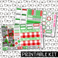 PRINTABLE - Hippo for Christmas Monthly, Weekly and or Journaling Sticker Kit