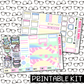 PRINTABLE -   Tea Party Monthly, Weekly and or Journaling Sticker Kit