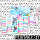 PRINTABLE - Fly a Kite Monthly, Weekly and or Journaling Sticker Kit