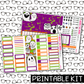 PRINTABLE - Hey Boo Monthly, Weekly and or Journaling Sticker Kit