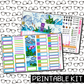 PRINTABLE -Under the Sea Monthly, Weekly and or Journaling Sticker Kit