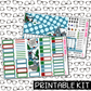 PRINTABLE - Christmas Village Monthly, Weekly and or Journaling Sticker Kit