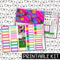 PRINTABLE - Cookie Time Monthly, Weekly and or Journaling Sticker Kit