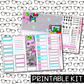 PRINTABLE - Gamer Girl Monthly, Weekly and or Journaling Sticker Kit