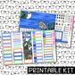 PRINTABLE - Be A Shark Monthly, Weekly and or Journaling Sticker Kit