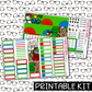 PRINTABLE - Classic Christmas Monthly, Weekly and or Journaling Sticker Kit